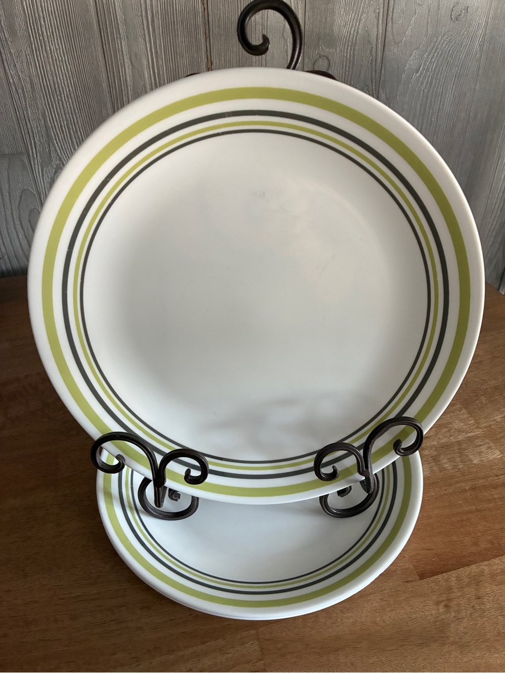 3 Corelle  Dinner Plates Garden Sketch Band